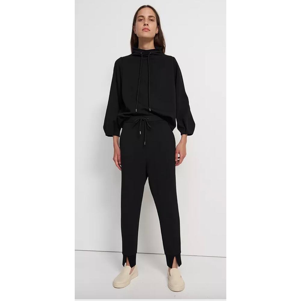 Theory Black Slouchy Double-Knit Jogger‎ Pants
